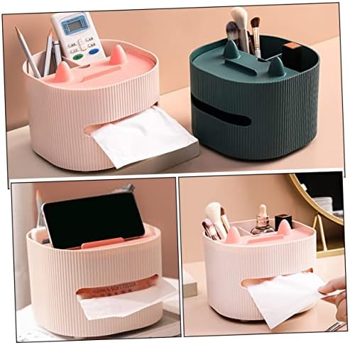 Caixa de papel de mesa de tecidos cabilock Caixas de armazenamento decorativo Dispensador de lápis 1pc caixa de lenços rústicos