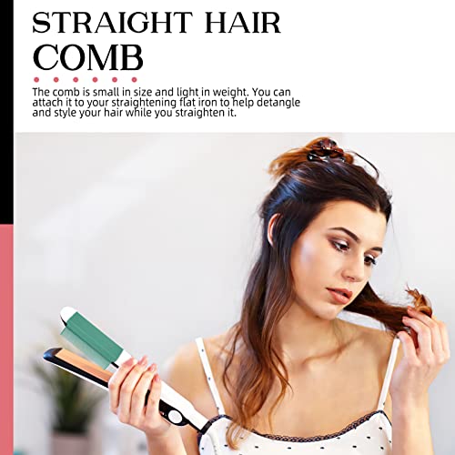 Acessório de pente de alisamento de barbeiro, 2pcs Mulheres Acessórios de pentes diy ajustam alisamento de cabelo Ferramenta de estilo de cabelo compacta de ferro plano