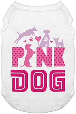 Tanque de cachorro rosa - camiseta de cachorro impresso - roupas de cachorro fofo