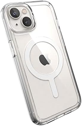 Speck Clear iPhone 14 e iPhone 13 Case - Slim, construído para magsafe, resistente a arranhões e proteção contra o telefone transparente