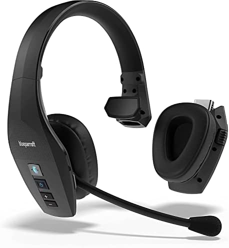 Blueparrottt S650-XT Ruído cancelando fone de ouvido Bluetooth-2-em 1 Estéreo conversível para o fone de ouvido sem fio mono com cancelamento de ruído ativado e alcance sem fio estendido, preto
