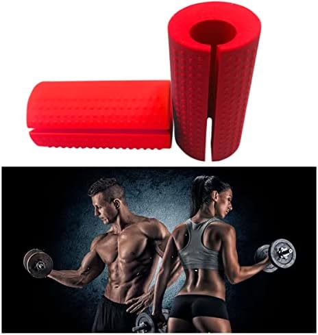 2PCs Conjunto de silicone Dumbbell Grip, manga de barra anti-esquisita ecológica, alça de fitness Curl Biceps Biceps,