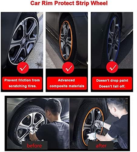 Rodas de 16-20 polegadas Protetores de roda aro protetor Protetor Protetores de borda de roda Conjunto de 4, protetores de aro