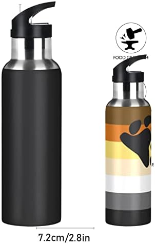 Bear Brotherhood Flag Pride Sport Water Bottle - BPA sem garrafa de esporte e bicicleta com alça