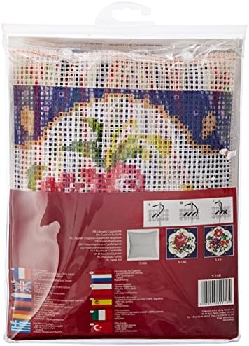 Coleção D'Att Meissen Gauche Pillow Cross Stitch Kit, 15-3/4 por 15-3/4 polegadas