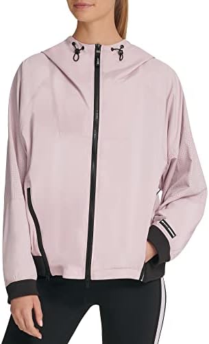 DKNY feminino perfurado com jaqueta com capuz