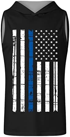 MASSHUI TOP PARA HOMENS MENS Mens Summer Independence Day Digital 3D Flag de impressão