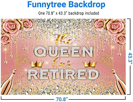 Funnytree A rainha aposentou -se de pano de fundo Feliz aposentadoria para mulher de despedida Partem