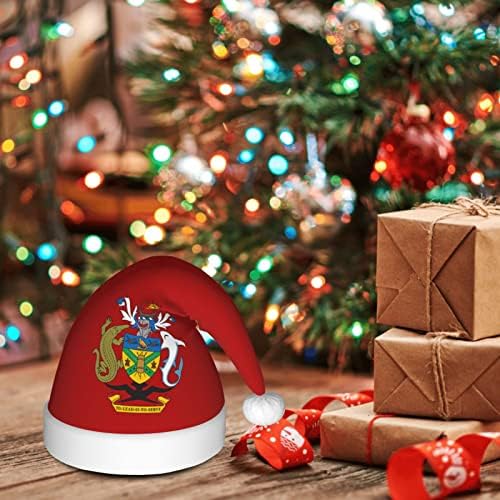 Brasão de armas Zaltas das Ilhas Salomão Chapéu de Natal para adultos Soft confortável Chapéus de Papai Noel para materiais