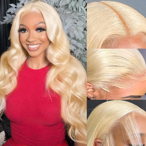 613 Cabelo de peruca frontal de renda de 30 polegadas de 30 polegadas onda de corpo loiro 13x4 HD Lace Wig Frontal Human Wigs