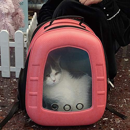 Gjhyjk cápsula espacial de animais de estimação backpack cães e gatos para fora portátil saco de ombro duplo