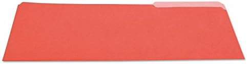 Pastas de arquivo Universal 10523, 1/3 de corte de uma guia superior, legal, vermelho/vermelho, 100/caixa
