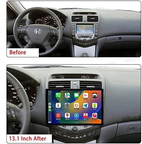 13,1 4+64 GB Android 12 para 2003-2007 Honda Accord 7th Carro de Navegação Estéreo GPS CarPlay DSP Android Auto WiFi 4G 2K
