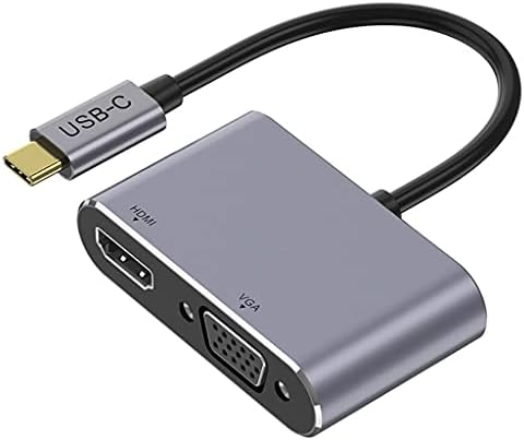 Adaptador PBKinkM USB C VGA para notebook Tipo C para Cable 4K Conversor USB tipo C VGA Splitter Hub Dock