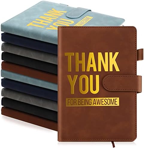 10 PCs Obrigado Presentes Presente de Apreciação do Funcionário A5 Inspirational Leather Notebook Para trabalhar, obrigado