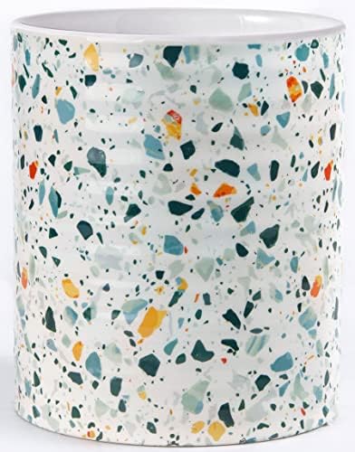 Suporte de utensílio de cozinha Lezul, 7,2 ″ de utensílio de cerâmica de mármore de Terrazzo extra grande, organizador