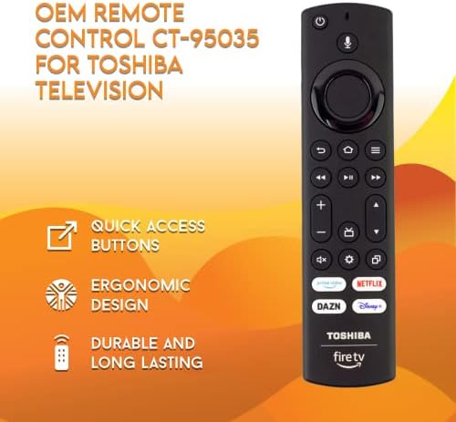 Voz Smart Remote CT-95034 Compatível com Toshiba Fire TV 55C350KC G2106PH 55A511FUT G2106PH 43C350KC