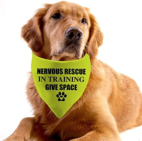 1 peça resgate cão de resgate nervoso em treinamento dê space resgate cachorro bandana pede para lenço de estimação lenço de lenço