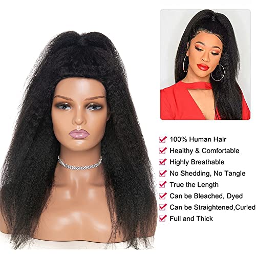 Bedanha de cabelo humano de bestafrohair para mulheres negras Nenhuma perucas frontais de renda Máquina cheia de cabelo
