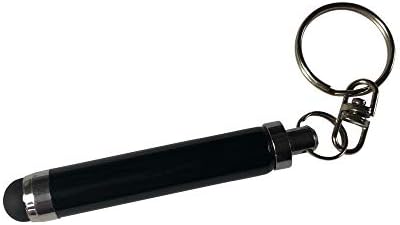 Caneta de caneta para ziosques mini - caneta capacitiva de bala, caneta de mini caneta com loop de chaveiro para o ziosque mini - jato preto