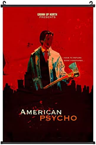 Jinmeixiang American Movie Psycho Home Banheiro Arte de Parede da Parede, Decoração de parede Printas de tela Impressões Desconhecedas