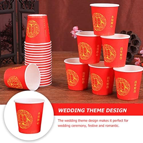 Didiseaon Wedding Wine xícaras 100pcs Chinês Copos de Papel de Casamento