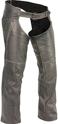 Milwaukee Leather Men Angened Grey Thuigh coxa vintage Chaps