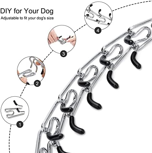Jipimon sem colar de cachorro Pull Collar de treinamento de cães de liberação rápida com ponta de borracha para pequenos cães grandes grandes