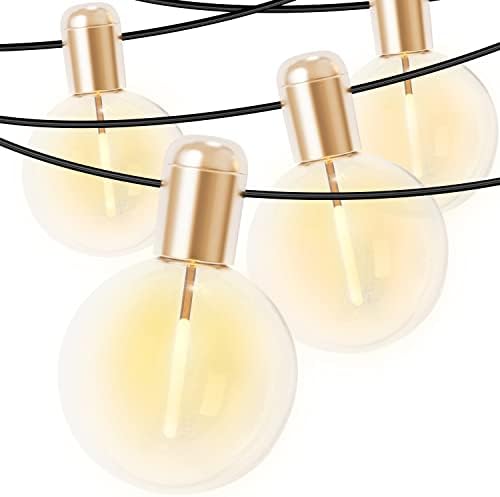 Luzes de cordas LED internas de Lanova Lite 24 pés com 20 lâmpadas, soquetes dourados para o quarto com função remota e advertível…