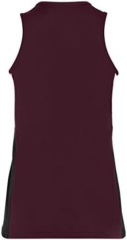 Holloway Sportswear Womens Vertical Singlet XL Maroon Dark/Black/Branco