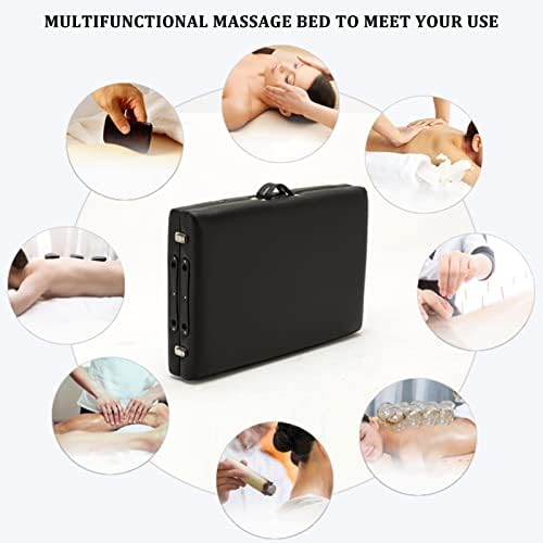 Mesa de massagem Memória de espuma Cama de massagem portátil Cama de spa dobrável Cama de tatuagem de salão facial profissional