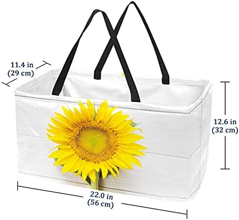 Lorvies Caixa de armazenamento retangular, caixa de cesta de armazenamento dobrável com alças para o quarto de crianças, cesta