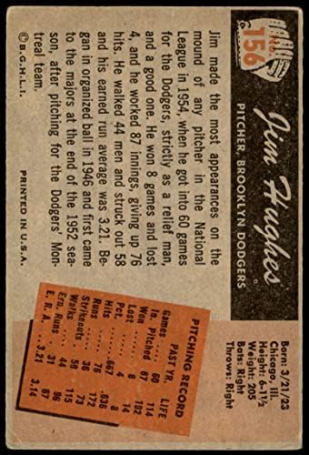 1955 Bowman 156 Jim Hughes Brooklyn Dodgers Good Dodgers