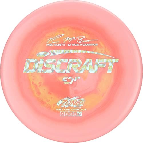 Discraft Esp Zone Paul McBeth 6x Signature Series 167-169 Gram Putt e Approach Golf Disc
