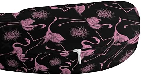 Travesseiro de viagem rosa Flamingo Cabeça e suporte do pesco