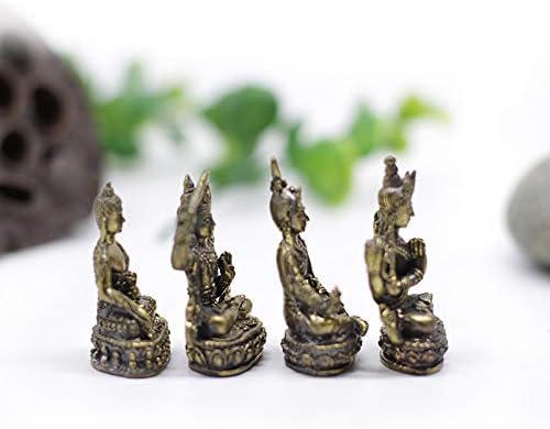 Gandhanra 13 Tipos 2 polegadas Mini Tibetano Tântrico Buda estátua estatuetas, Cartocada no Nepal, Look Antique Brass, Amuleto