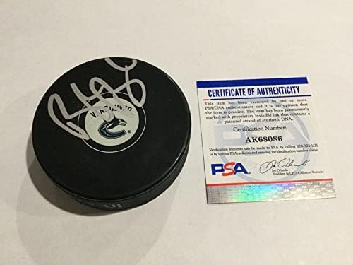 Brock Boeser assinado autografado Vancouver Canucks Hockey Puck PSA DNA CoA A - Pucks NHL autografados