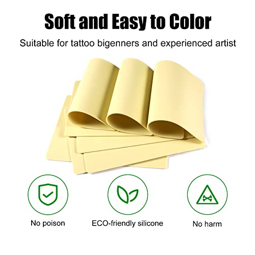 Skin Tattoo de 8pcs Finemie, papel de transferência de 8pcs e máquina de tatuagem sem fio escondida