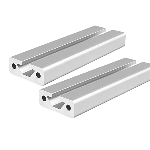 Mssoomm 2 pacote 1540 Comprimento do perfil de extrusão de alumínio 11,81 polegadas / 300 mm Silver, 15 x 40mm 15 Série T tipo
