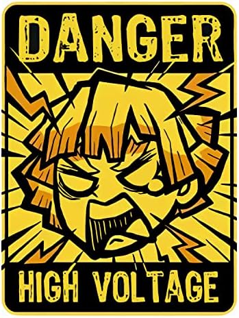 Ikigomu-Danger de alta tensão Agatsuma Zenitsu Anime Demon Slay-Er Sticker para carro/caminhão/laptop