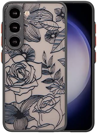 XIZYO para Samsung Galaxy S23 Caso Rosa Projeto Caso Casal Floral Caixa para Meninas Mulheres Padrão Impresso