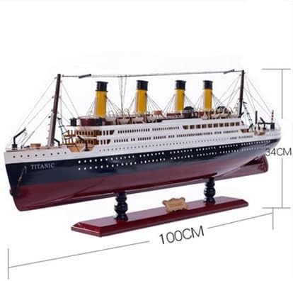 Modelo de navio de cruzeiro Titanic de 50-100 cm de madeira com luzes LEDs decoração de barcos a madeira para barcos a lenha
