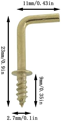 Ganchos de forma mtqy l 50pcs 5/8 polegadas 1 forma de forma em ganchos de unhas 7 ganchos de parafuso de medalha