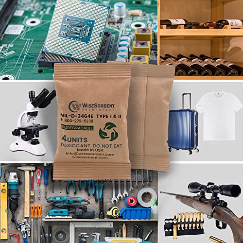 Wisseorb Kraft Clay Desictants Packs para seguro, 132 gramas 15 pacotes desumidificadores para absorvedores de umidade de