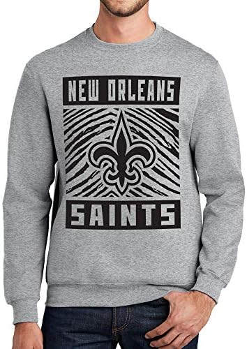 Zubaz oficialmente licenciado NFL Men's Athletic Crew Neck Sweatshirt com gráfico de zebra de cor única