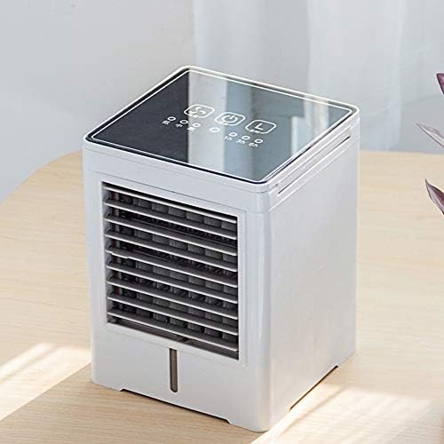 Cooler de ar portátil de LHH, mini -condicionador de ar condicionado, pequenos refrigeradores evaporativos, purificador e umidificador, 3 velocidades do ventilador, ventilador de refrigeração de ar móvel pessoal com timer de 6 horas, para escritório em casa