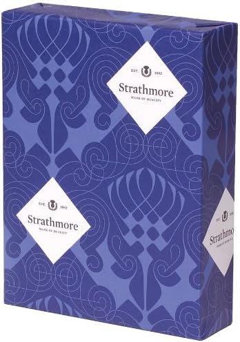Strathmore escrevendo 25% de papel de papelaria de algodão Wove Acabar a sombra branca natural marca d'água, 24 lb 8,5x11 polegadas 500 folhas/resma - vendido como 1 rema