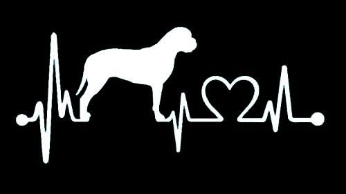 K1066 Bullmastiff Dog Heartbeat Decal