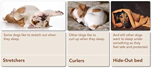 As orelhas de flexão projetam microfibra e lã de lã de cama, médio, bronzeado, 36 ”x 26”, médio para cães de até 30 libras.