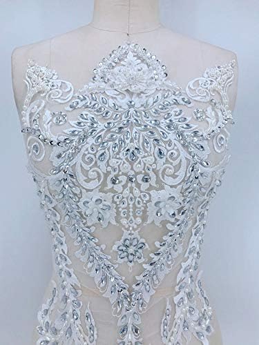 Apliques de cristal lindos bordados de shiestons de shiestas de flores de baú para vestido de noiva Vestido de performance